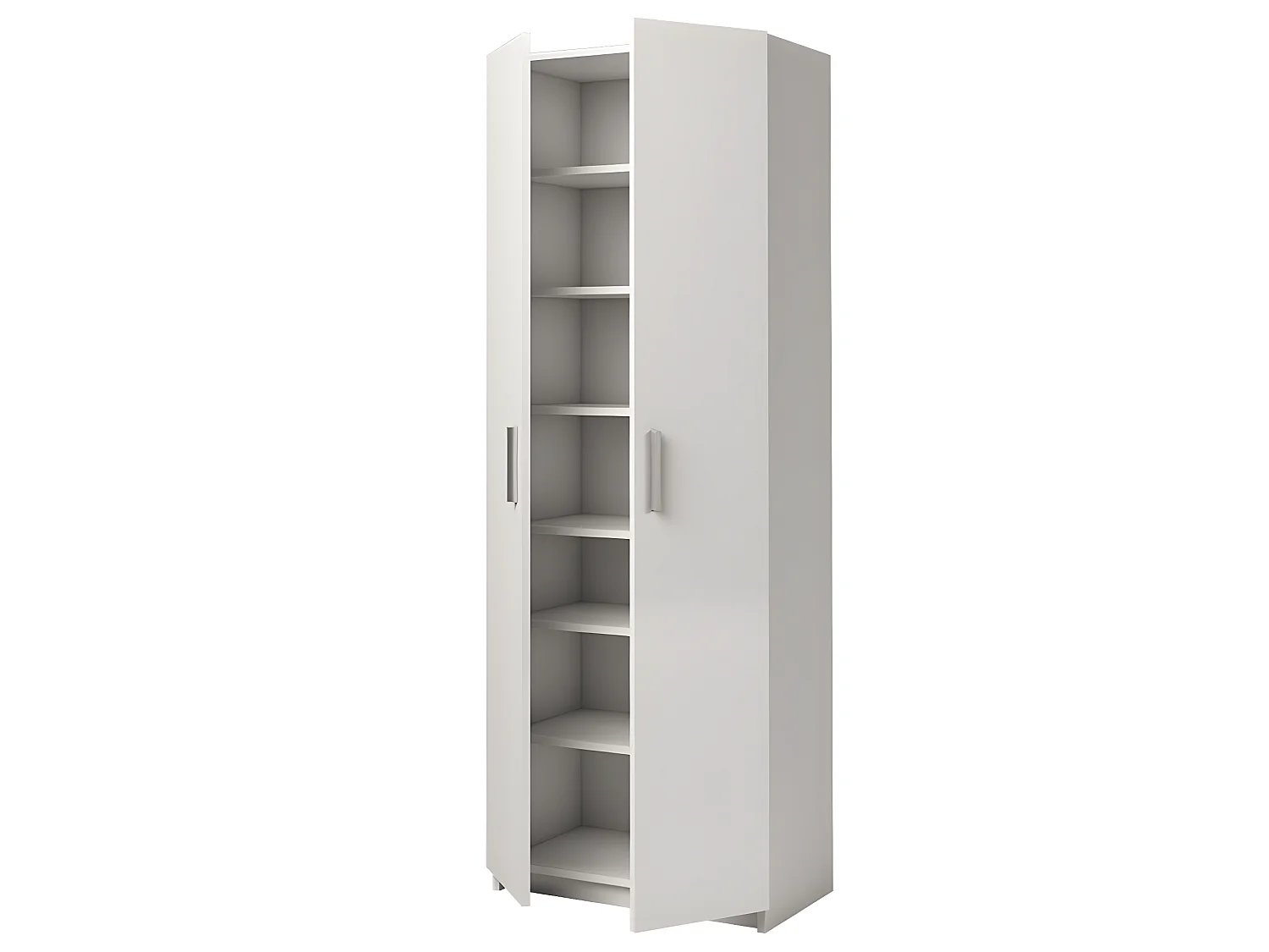 Armoire placard / meuble de rangement coloris blanc - Hauteur 180 x Longueur 60 x Profondeur 35.6 cm