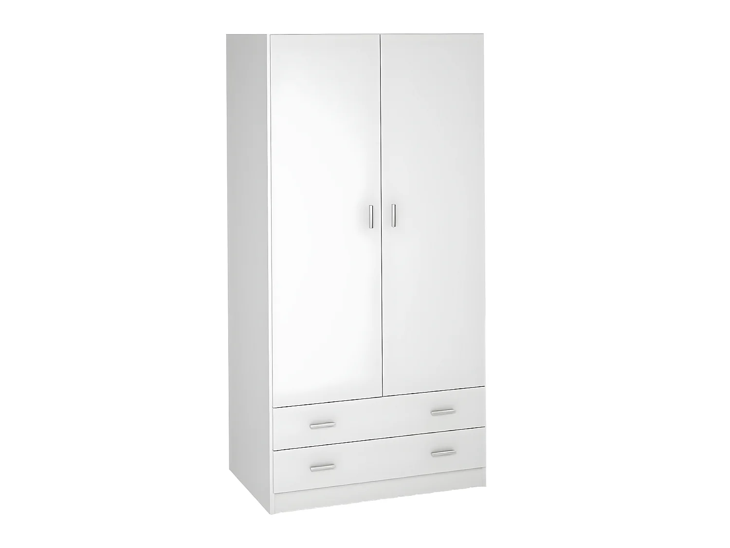 Armoire placard / meuble de rangement , coloris blanc - Hauteur 180 x Longueur 80.4 x Profondeur 51 cm