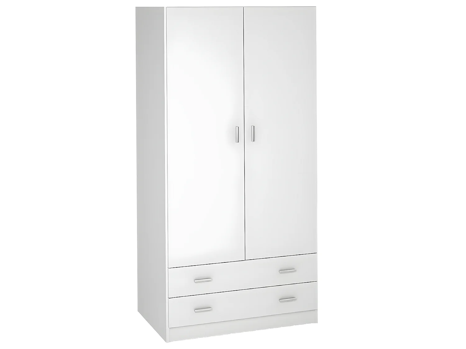 Armoire placard / meuble de rangement , coloris blanc - Hauteur 180 x Longueur 80.4 x Profondeur 51 cm