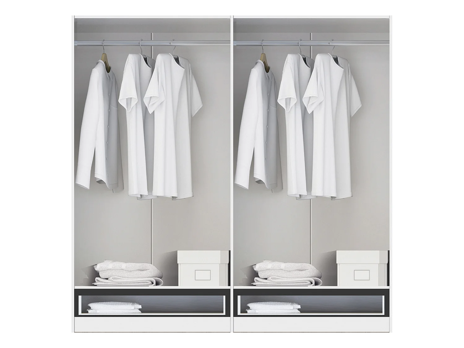 Armoire / placard de rangement de 4 portes + 2 tiroirs coloris Chêne Cambrian - longueur 202 x profondeur 51 x hauteur 200 cm