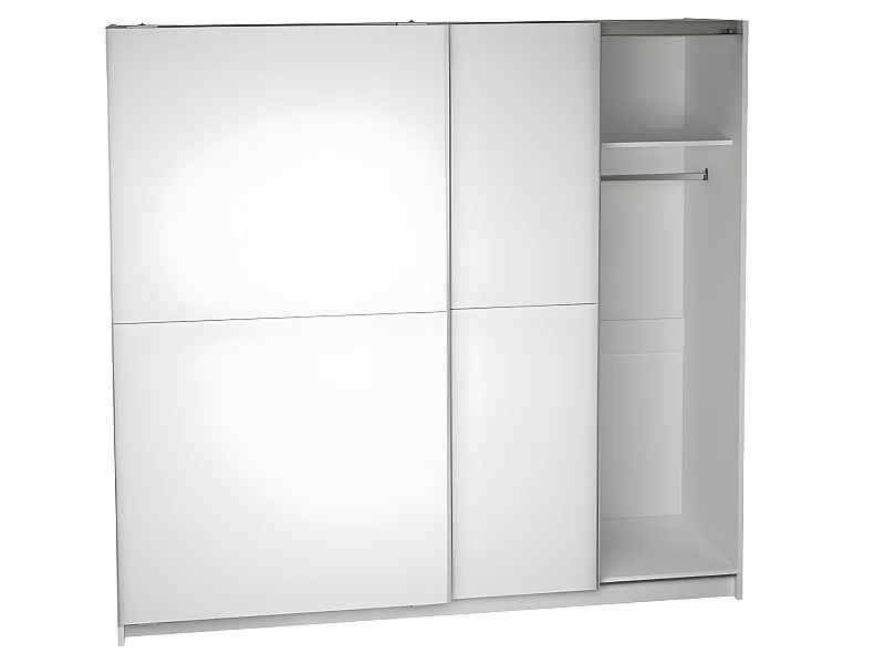 Armoire placard / meuble de rangement coloris blanc - Hauteur 200 x Longueur 180 x Profondeur 60 cm