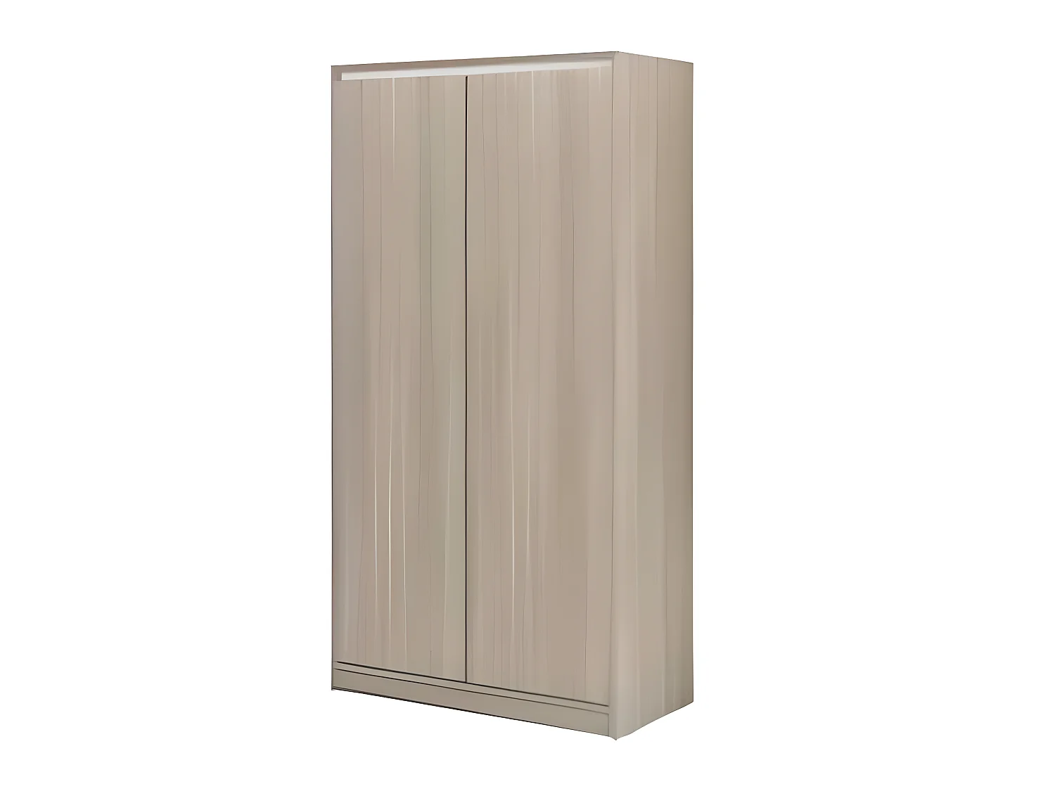 Armoire / placard de rangement de 2 portes coloris Chêne / Blanc - Longueur 77 x profondeur 39 x hauteur 147 cm