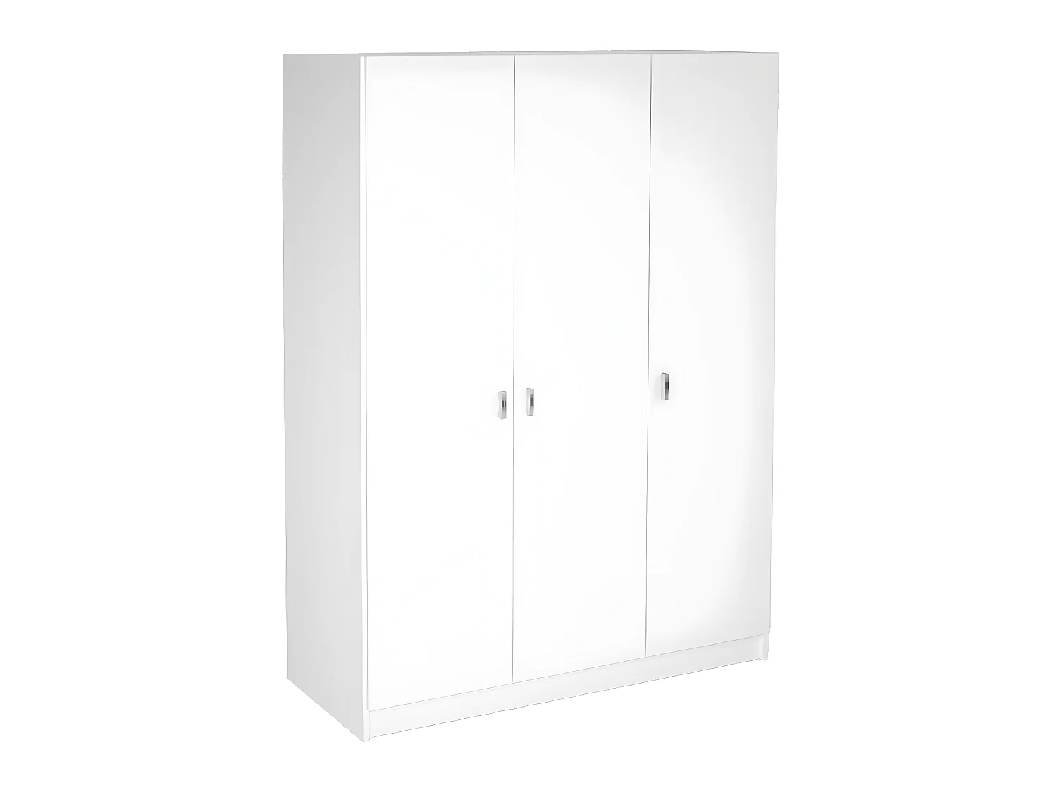 Armoire placard / meuble de rangement coloris blanc - Hauteur 200 x Longueur 128.2 x Profondeur 52 cm