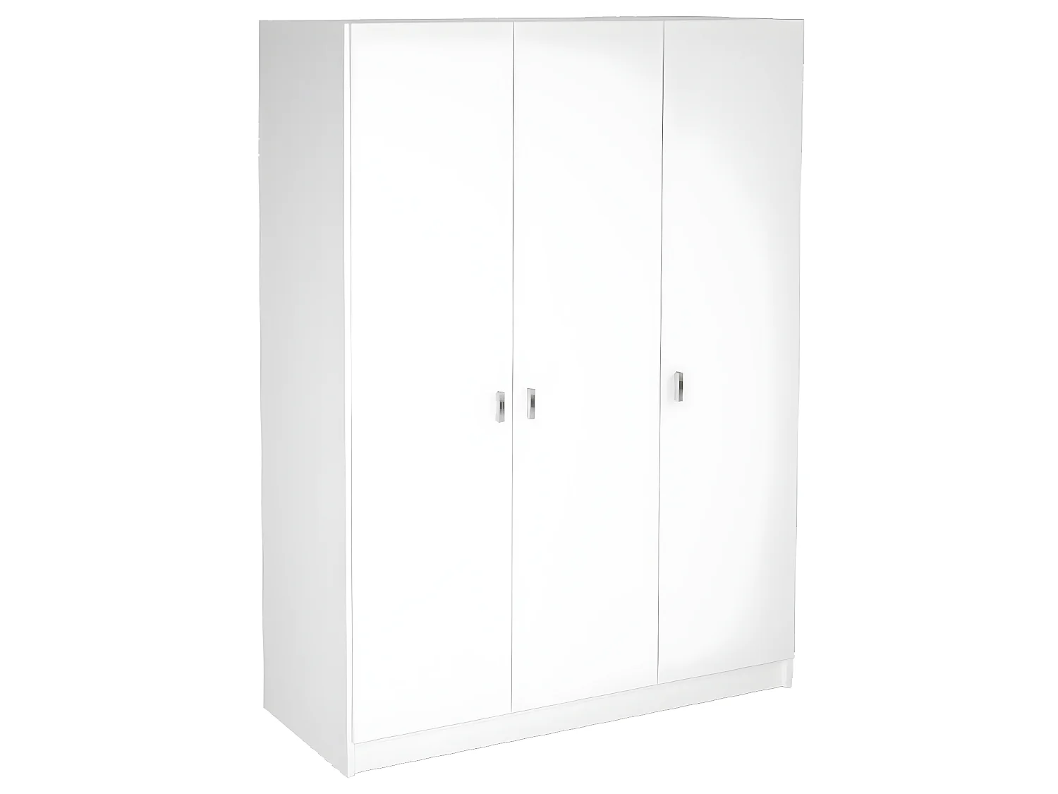 Armoire placard / meuble de rangement coloris blanc - Hauteur 200 x Longueur 128.2 x Profondeur 52 cm