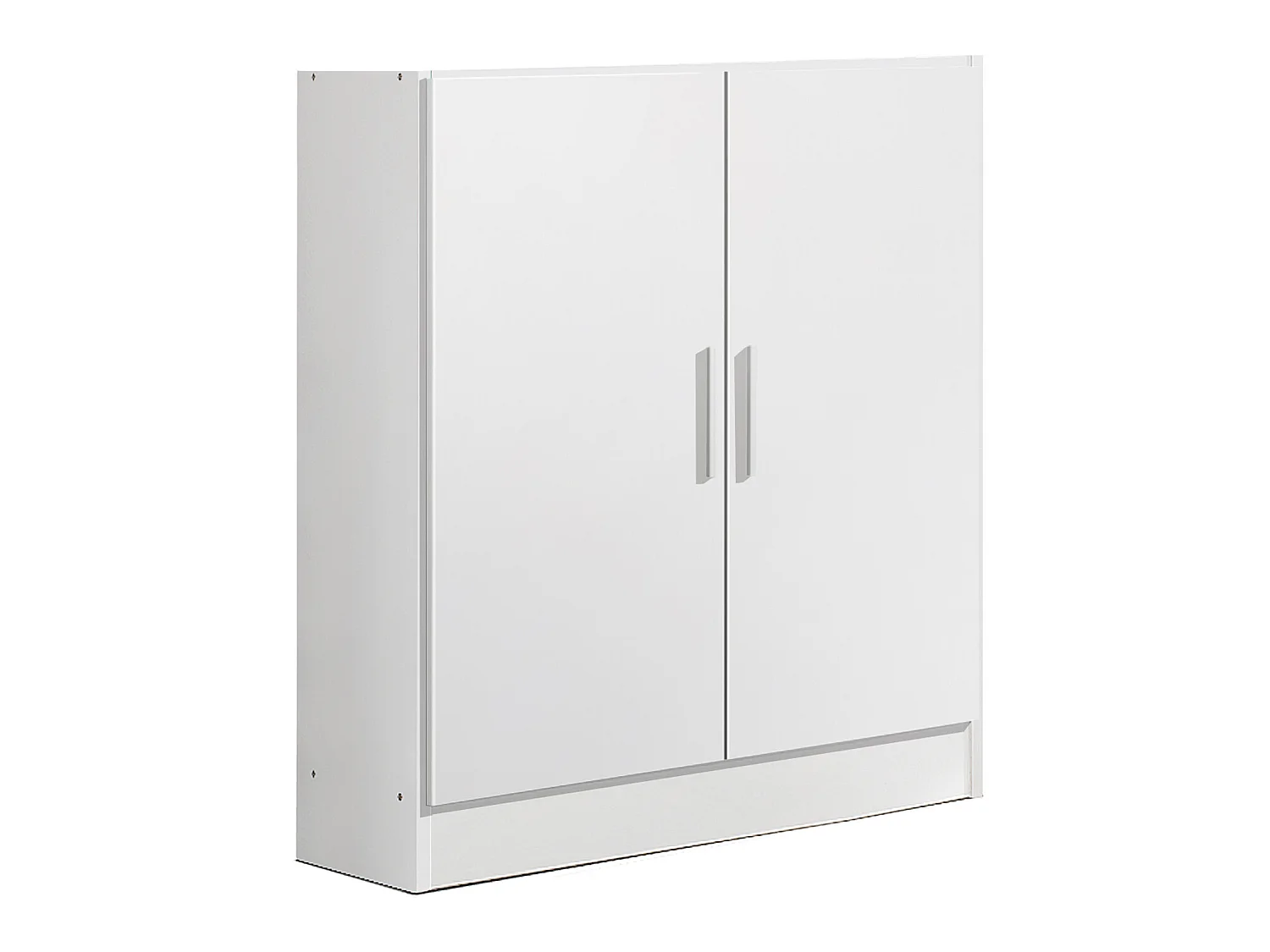Armoire / placard de rangement de 2 portes coloris Blanc - longueur 82 x profondeur 35 x hauteur 90 cm