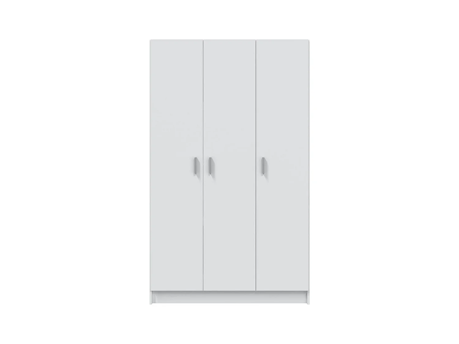 Armoire rangement nettoyage 3 portes en mélamine coloris blanc - Dim : H180 x L108,8 x P37 cm