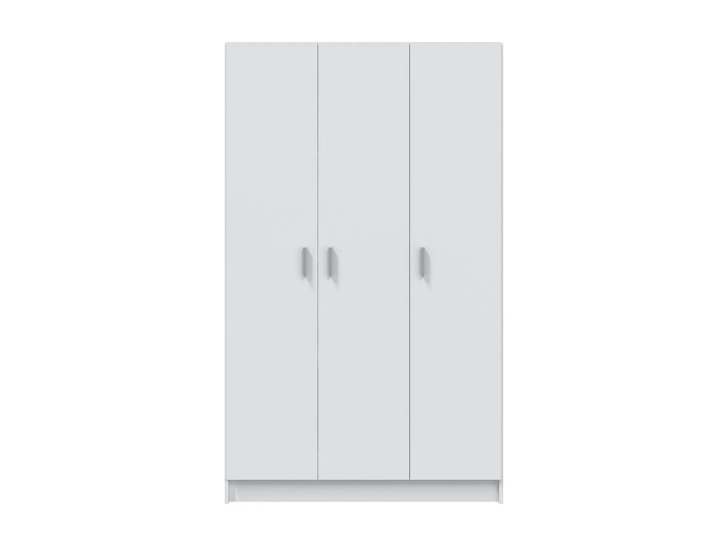 Armoire rangement nettoyage 3 portes en mélamine coloris blanc - Dim : H180 x L108,8 x P37 cm