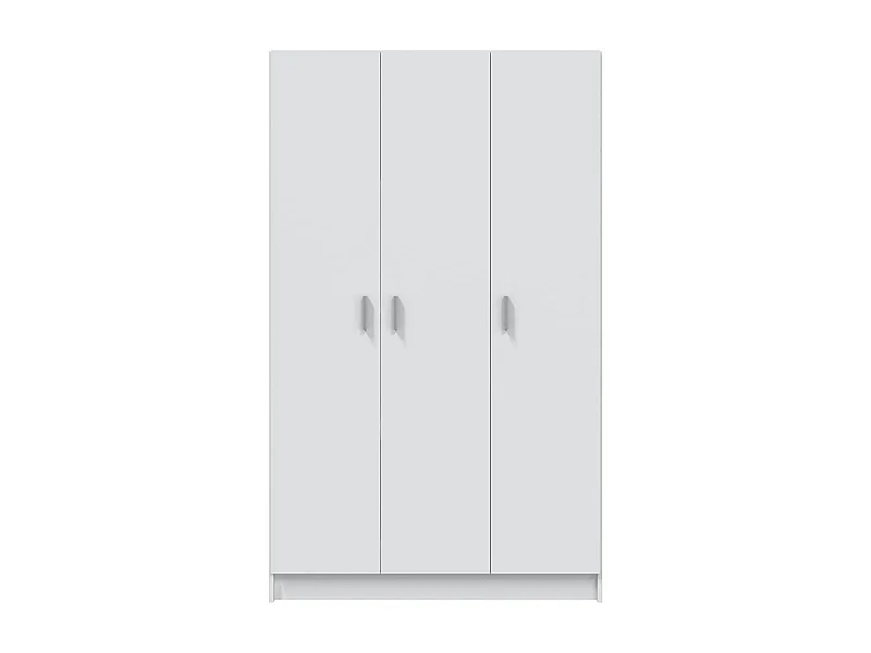 Armoire rangement nettoyage 3 portes en mélamine coloris blanc - Dim : H180 x L108,8 x P37 cm