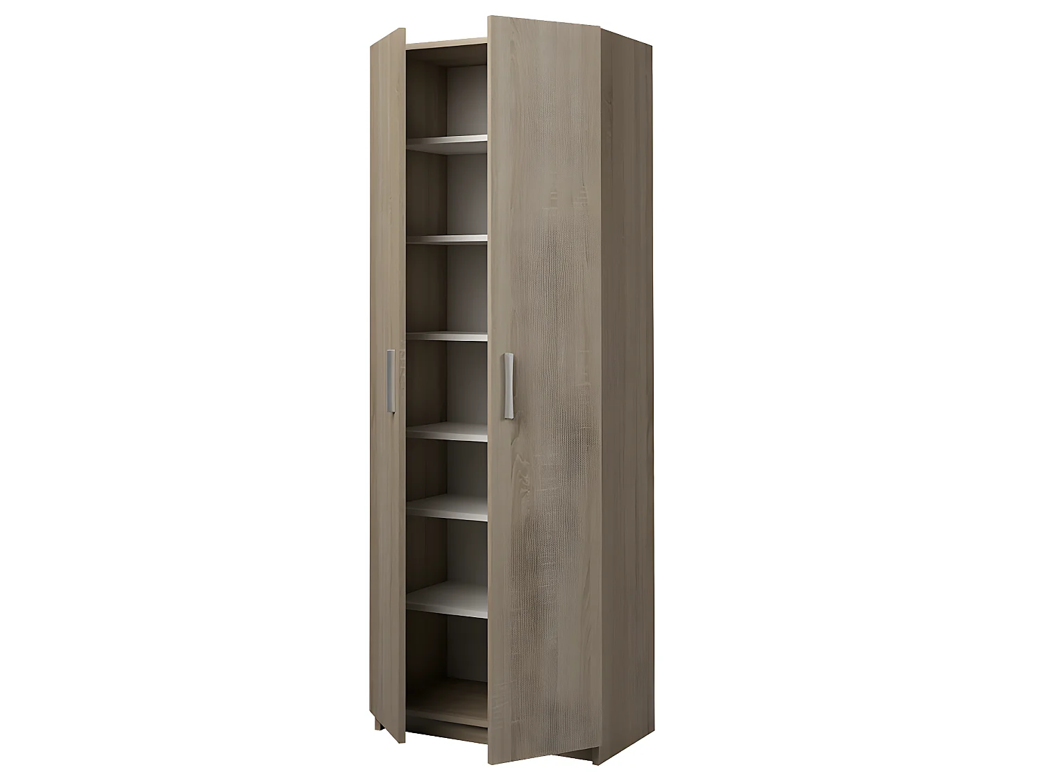 Armoire placard / meuble de rangement coloris chêne cortez - Hauteur 180 x Longueur 60 x Profondeur 35.6 cm