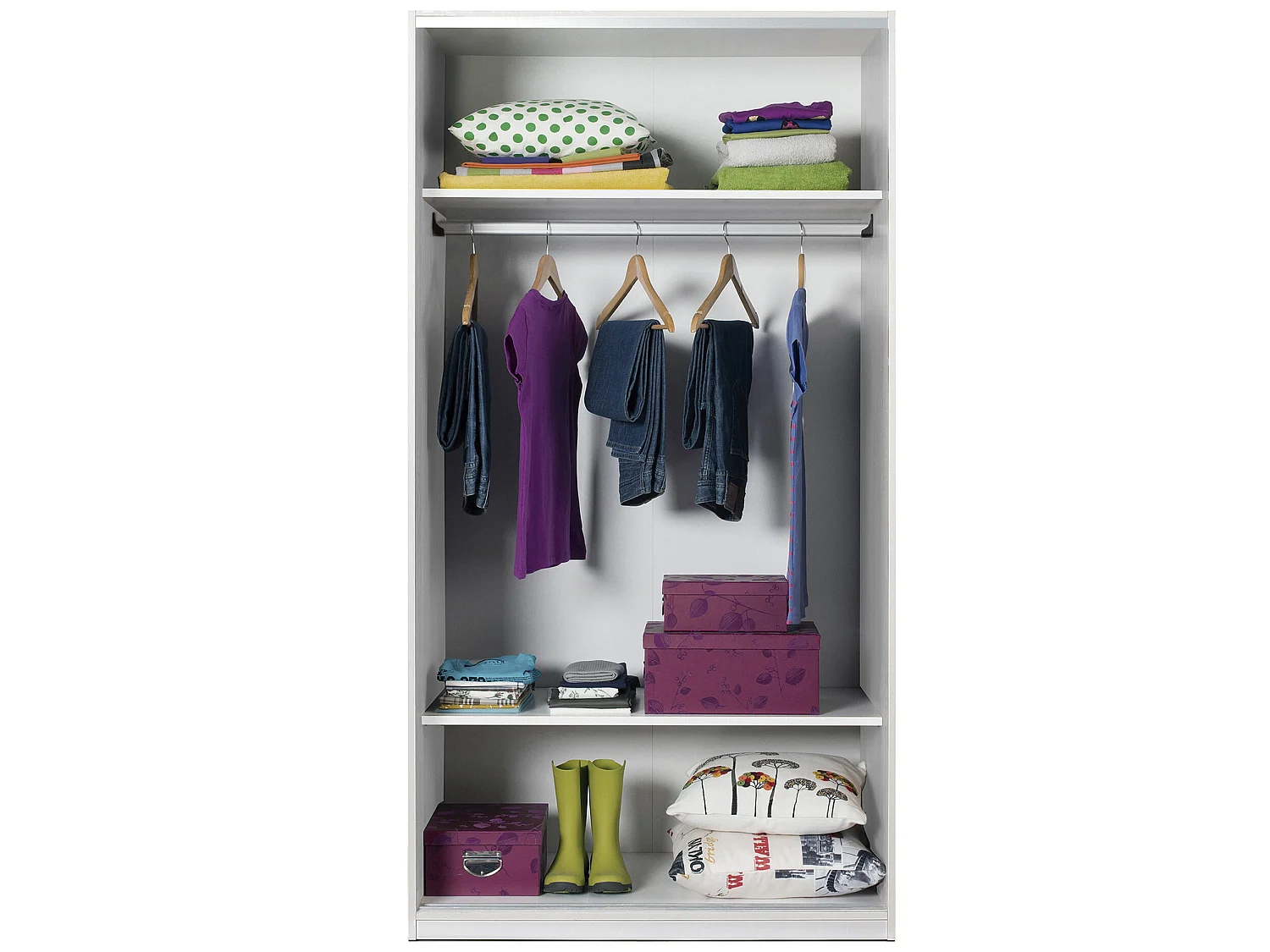 Armoire / placard de rangement de 2 portes coulissantes coloris Chêne Cambrian - longueur 94 x profondeur 52 x hauteur 182 cm