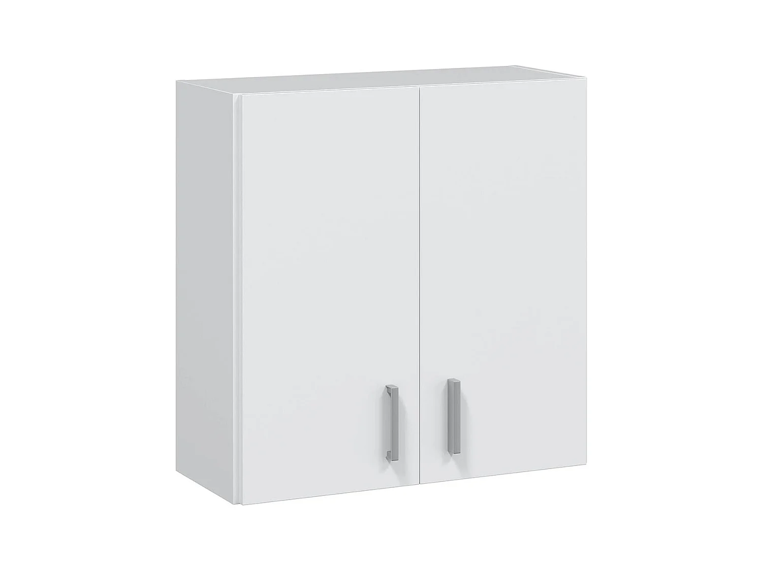 Armoire de rangement suspendue avec 2 portes coloris blanc - H60 x L59 x P26.5 cm