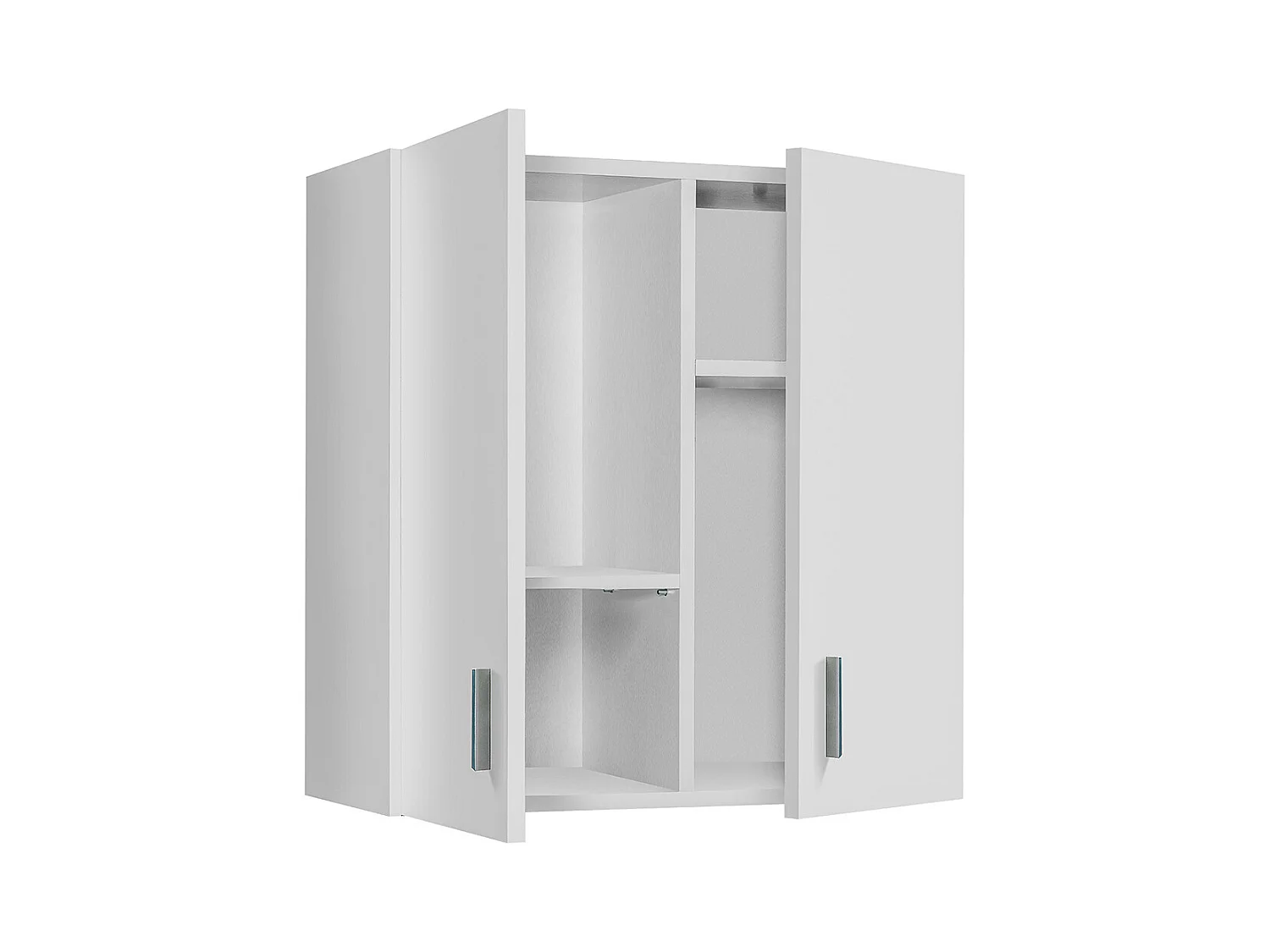 Armoire de rangement suspendue avec 2 portes coloris blanc - H60 x L59 x P26.5 cm