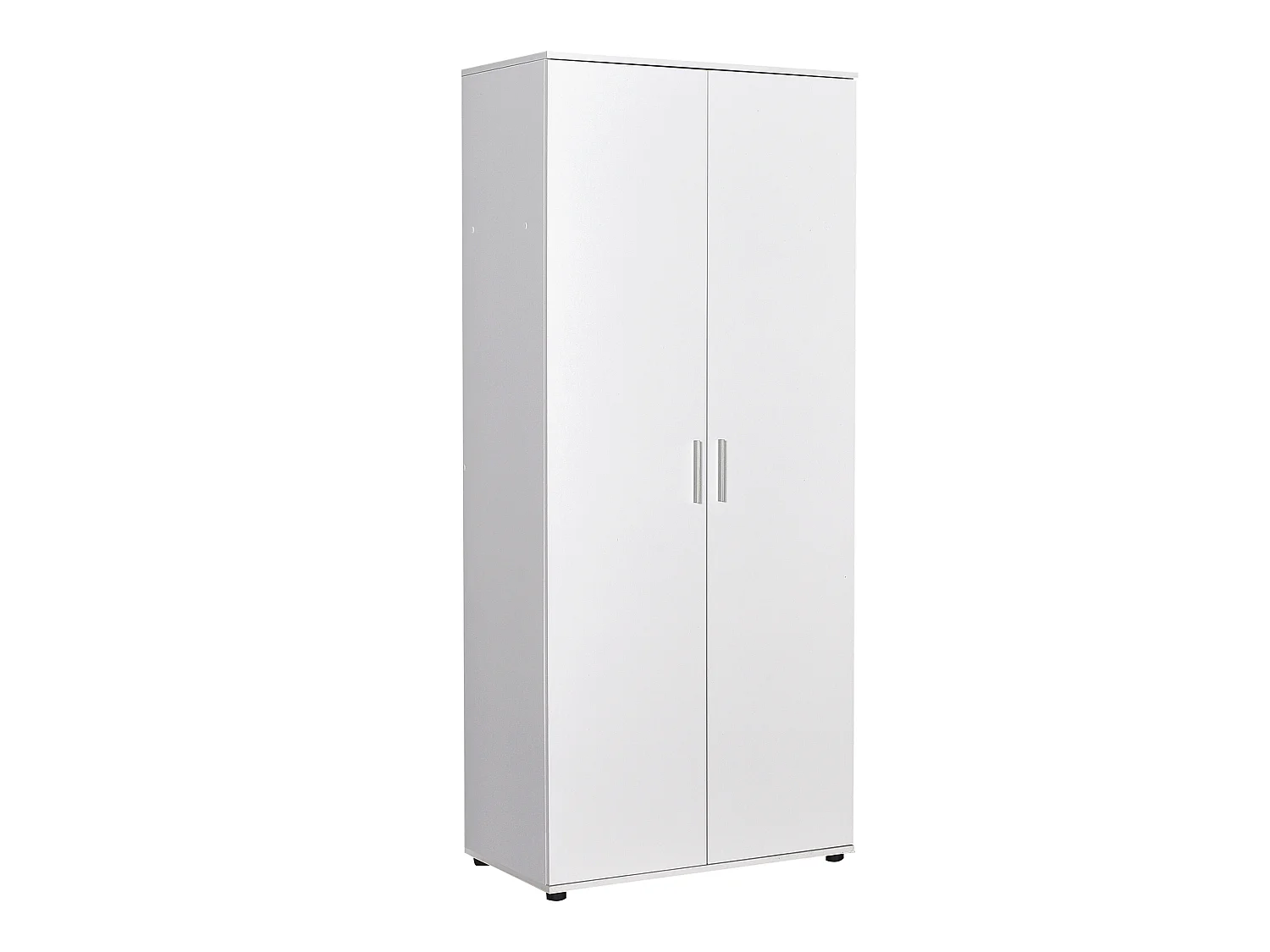 Armoire / placard de rangement de 2 portes coloris blanc - longueur 80 x profondeur 47 x hauteur 187 cm