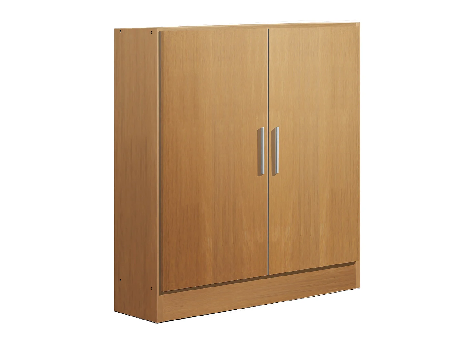 Armoire / placard de rangement de 2 portes coloris Merisier - longueur 82 x profondeur 35 x hauteur 90 cm
