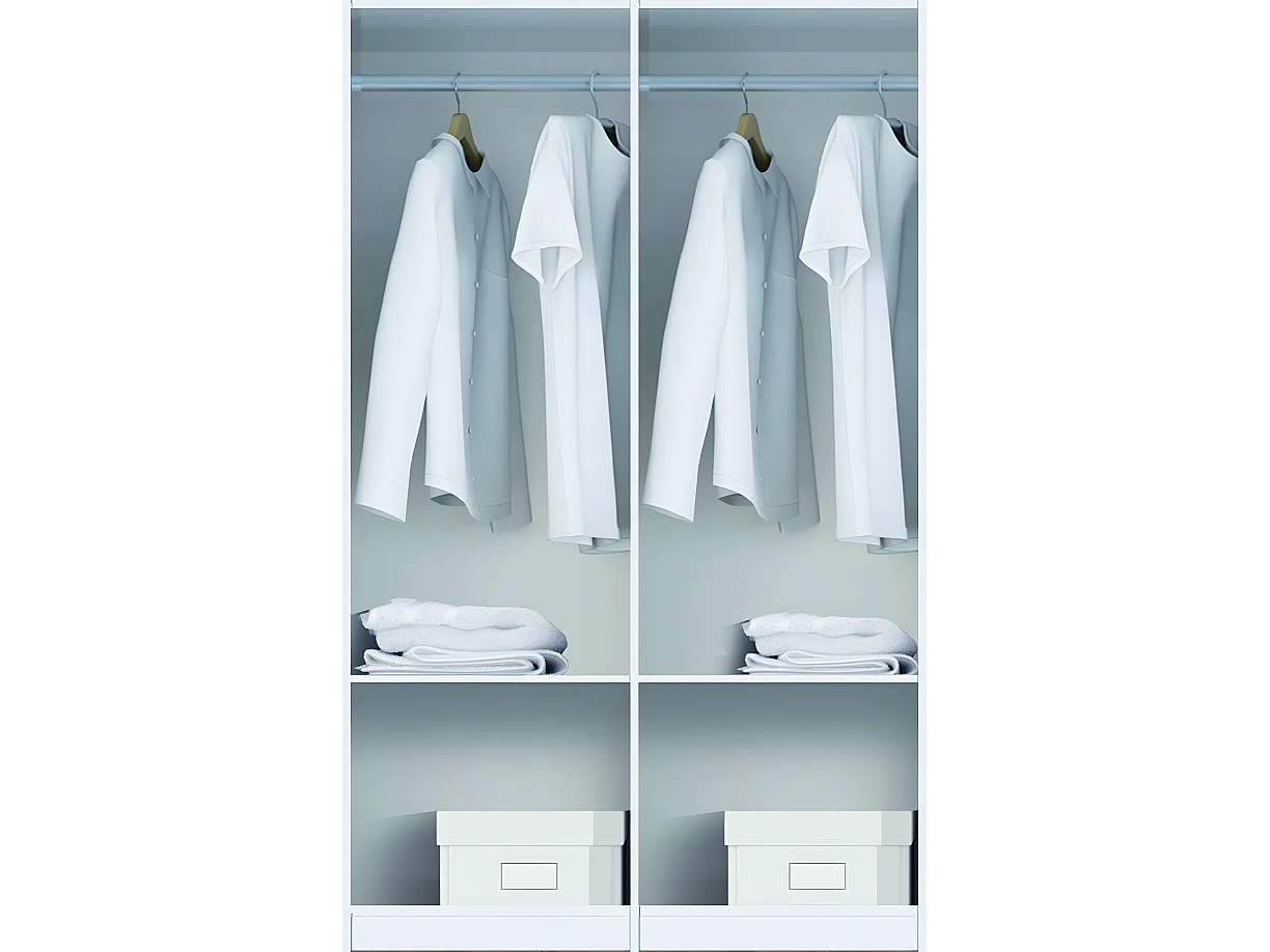 Armoire / placard de rangement de 2 portes coulissantes coloris Chêne Cambrian - longueur 122 x profondeur 56 x hauteur 200 cm