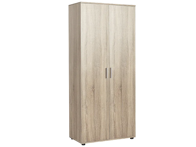Armoire / placard de rangement de 2 portes coloris Chêne Cambrian - longueur 80 x profondeur 47 x hauteur 187 cm