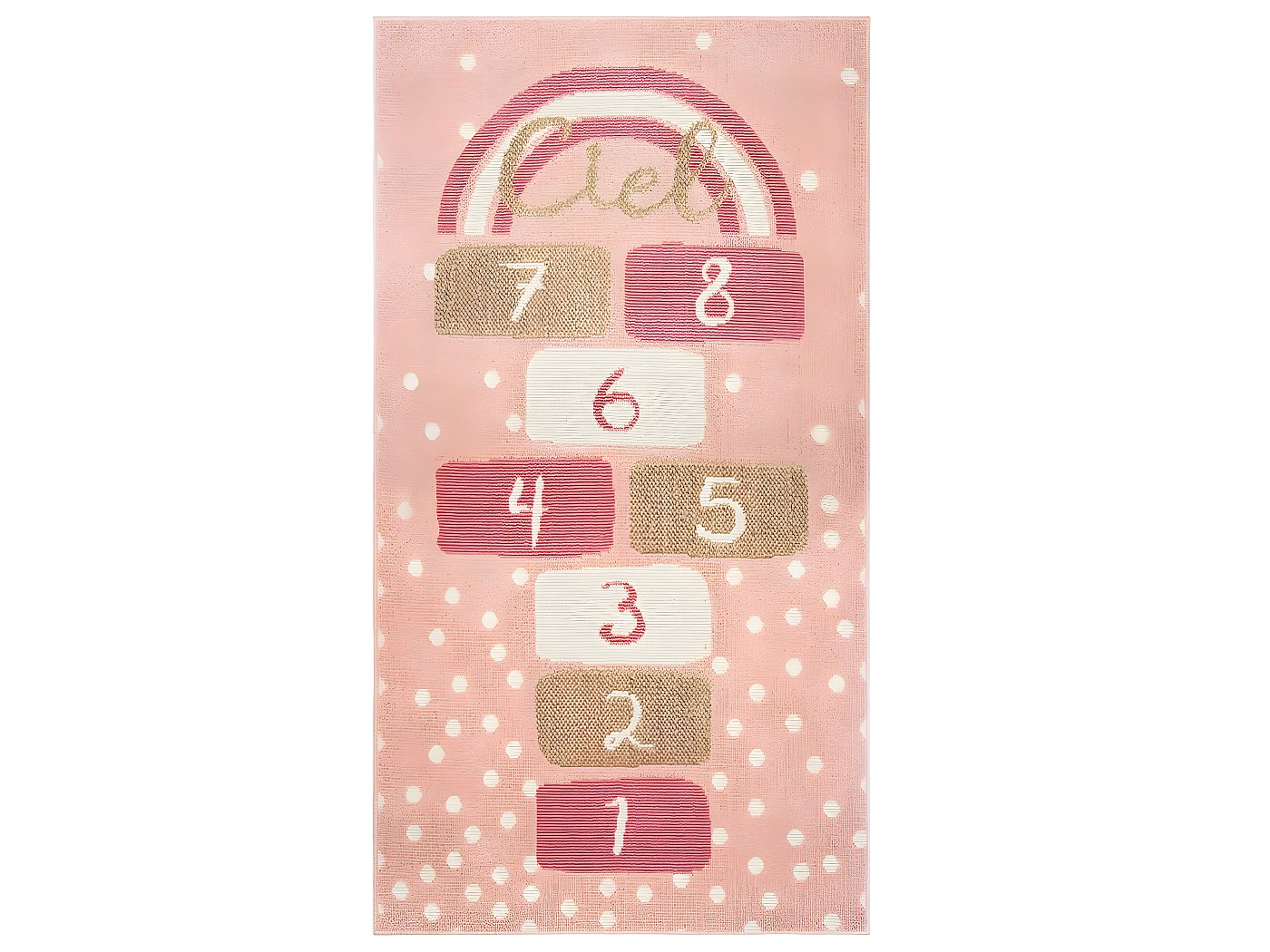 Tapis De Marelle 180x70 Cm – 10 Cases, Antidérapant, Multicolore, Jeu Enfant