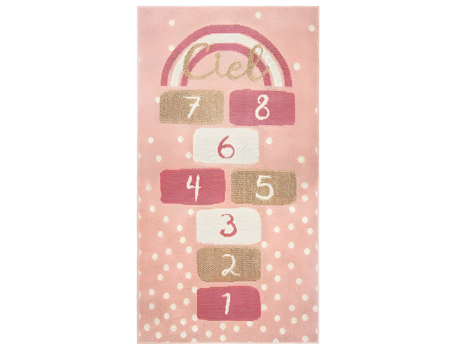 Tapis de marelle fille rose - L.80 x l.150 cm