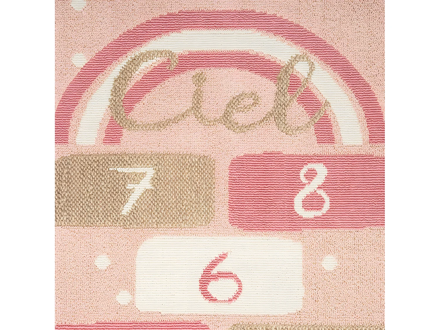 Tapis de marelle fille rose - L.80 x l.150 cm