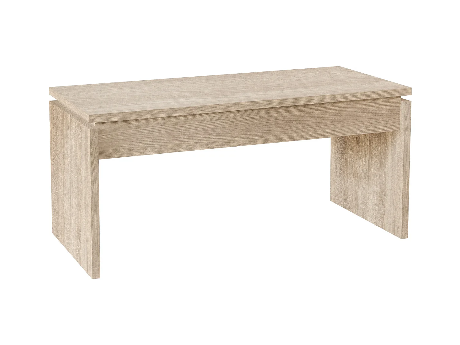 Table basse, table de salon relevable en bois coloris chêne cambrian
