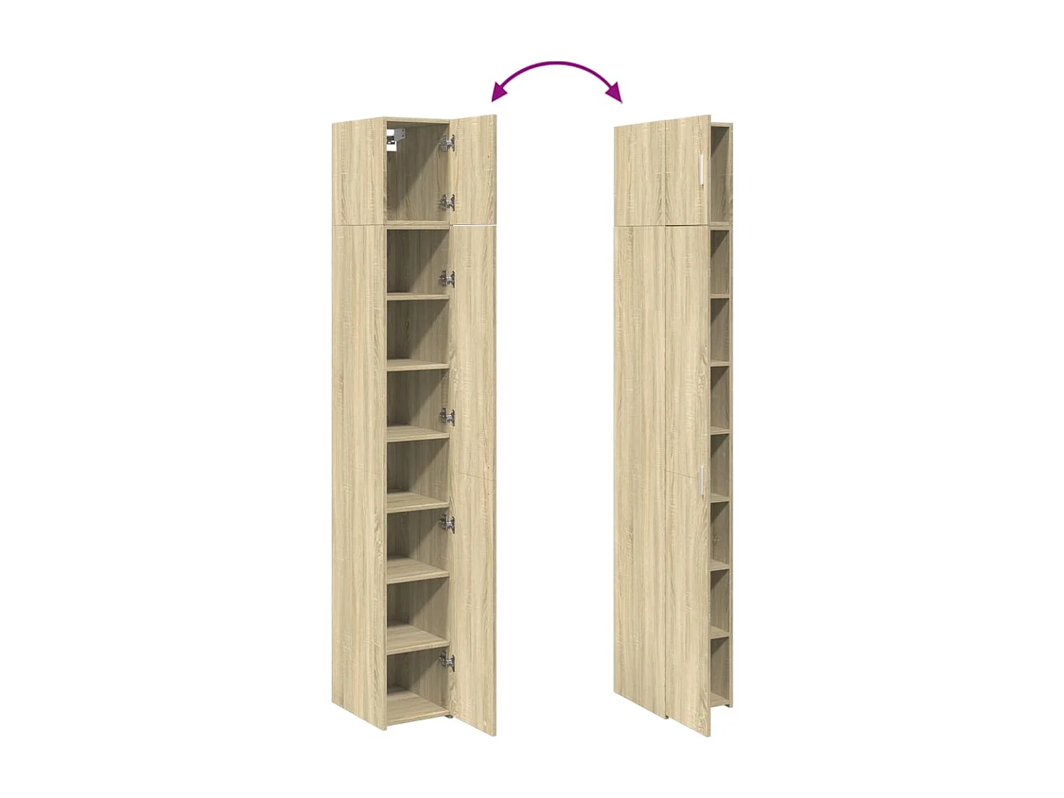 Armoire de rangement mince chêne sonoma 30x42,5x225 cm