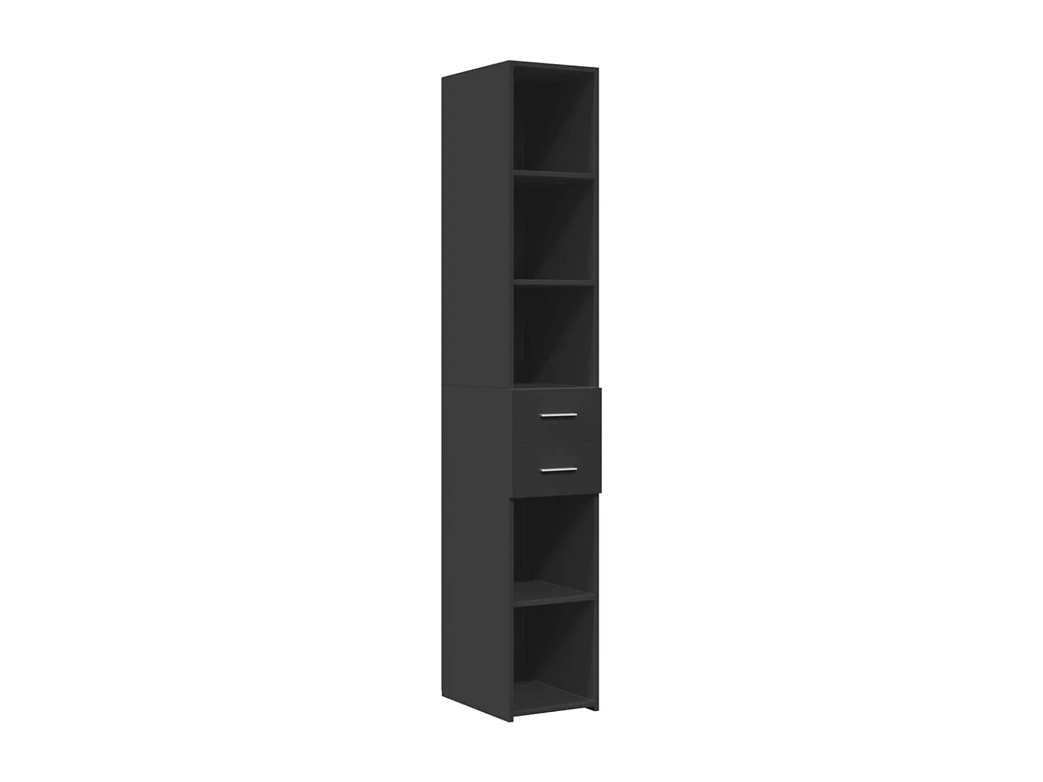 Armoire de rangement mince noir 30x42,5x225cm bois d'ingénierie