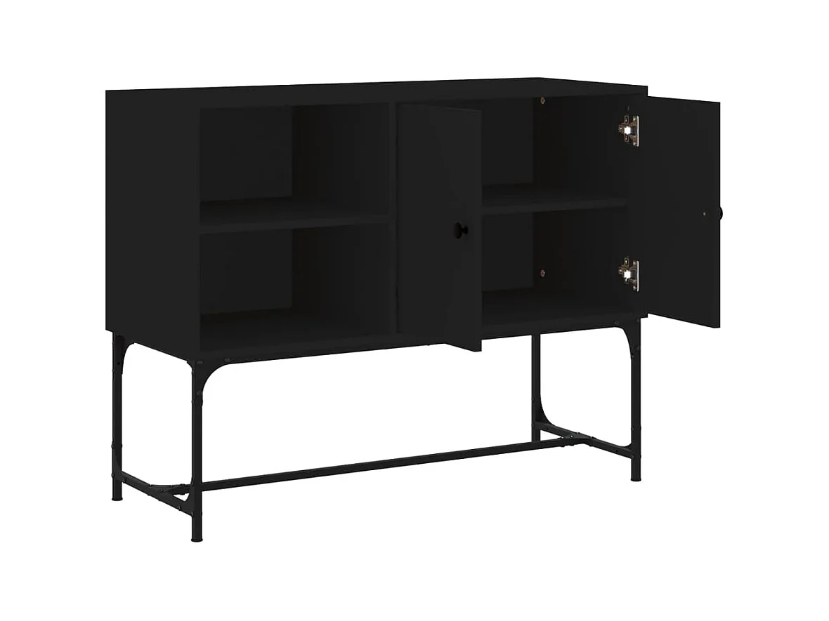 Buffet noir 100x40x79,5 cm bois d'ingénierie