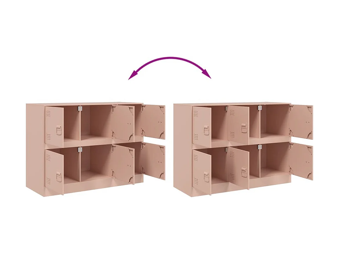 Buffet rose 99x39x73 cm acier