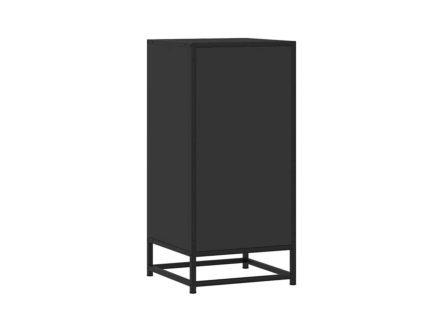 Buffet noir 35,5x35x76 cm bois d'ingénierie et métal