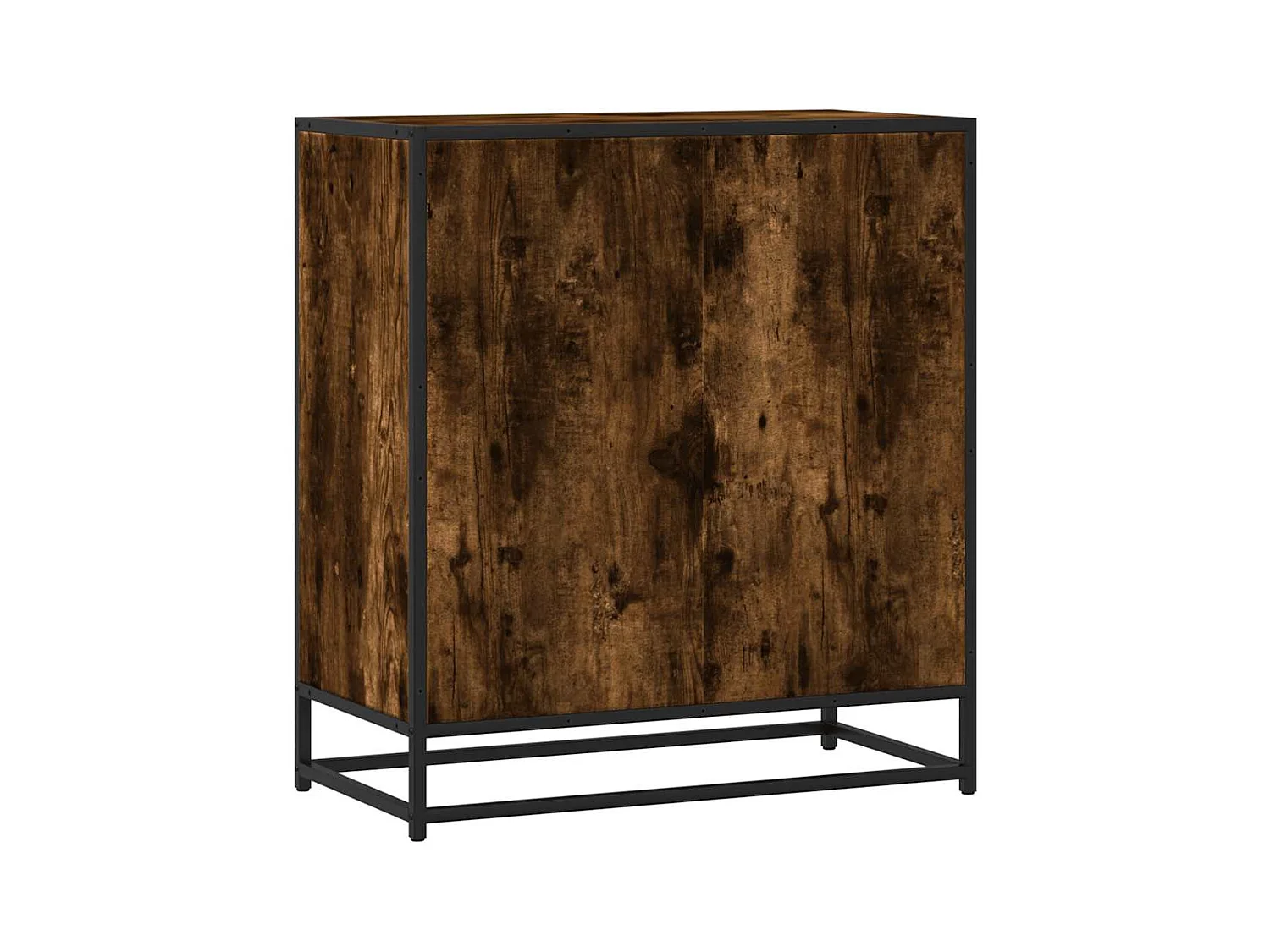 Buffet chêne fumé 68x35x76 cm bois d'ingénierie et métal