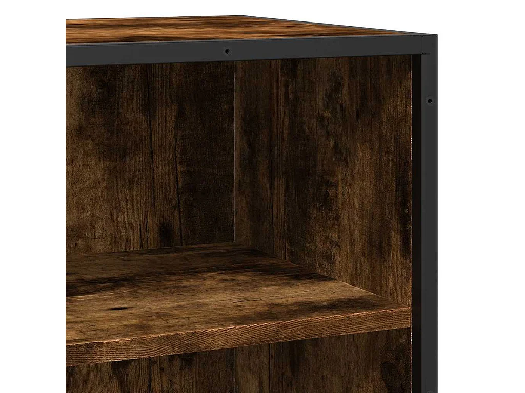 Buffet chêne fumé 68x35x76 cm bois d'ingénierie et métal