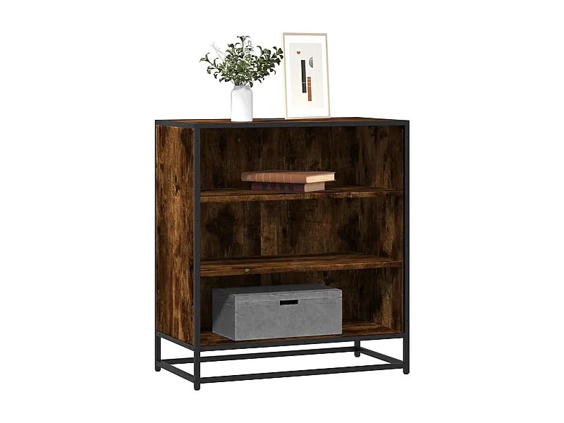 Credenza in rovere affumicato 68x35x76 cm in legno composito e metallo