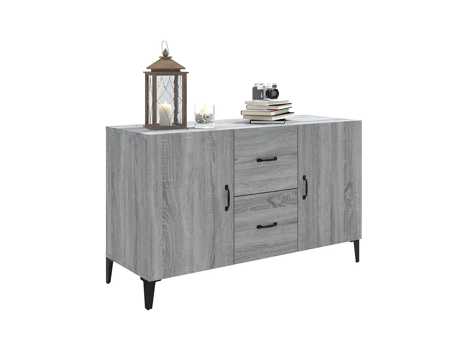 Buffet sonoma gris 100x36x60 cm bois d'ingénierie