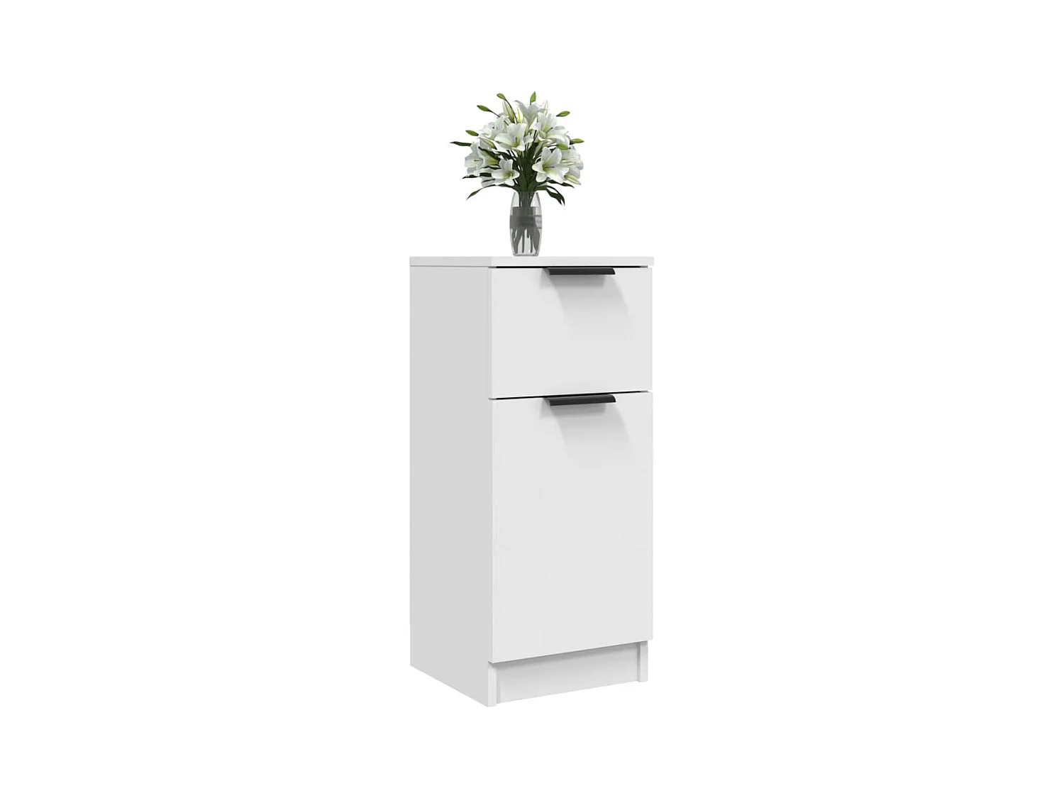 Buffet Blanc 30x30x70 cm Bois d'ingénierie