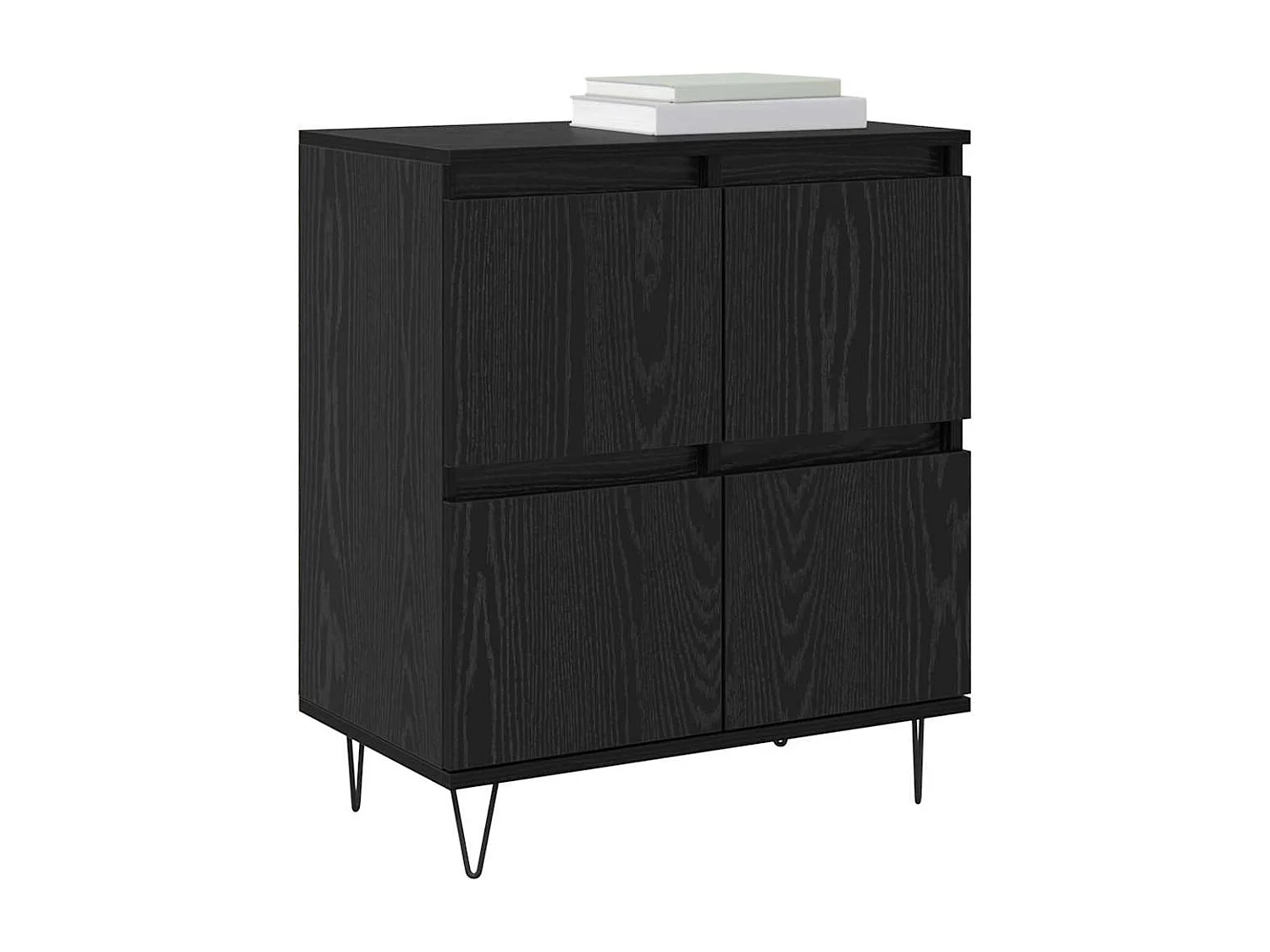 Buffet avec stockage avec porte Noir 60 x 35 x 70 cm Bois d'ingénierie