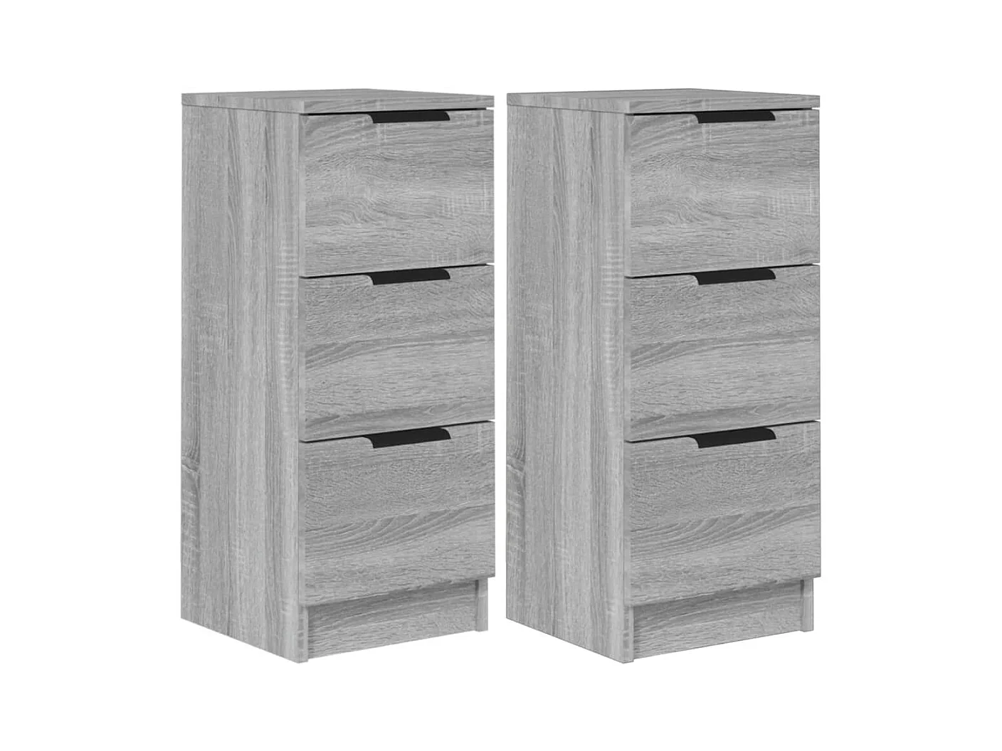 Buffets 2 pcs Sonoma gris 30x30x70 cm Bois d'ingénierie