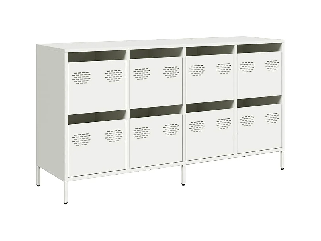 Buffet blanc 135x39x73,5 cm acier laminé à froid