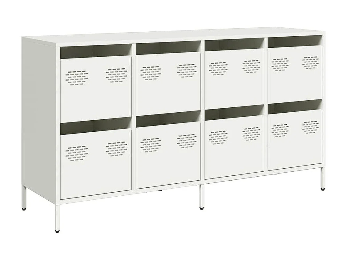 Buffet blanc 135x39x73,5 cm acier laminé à froid