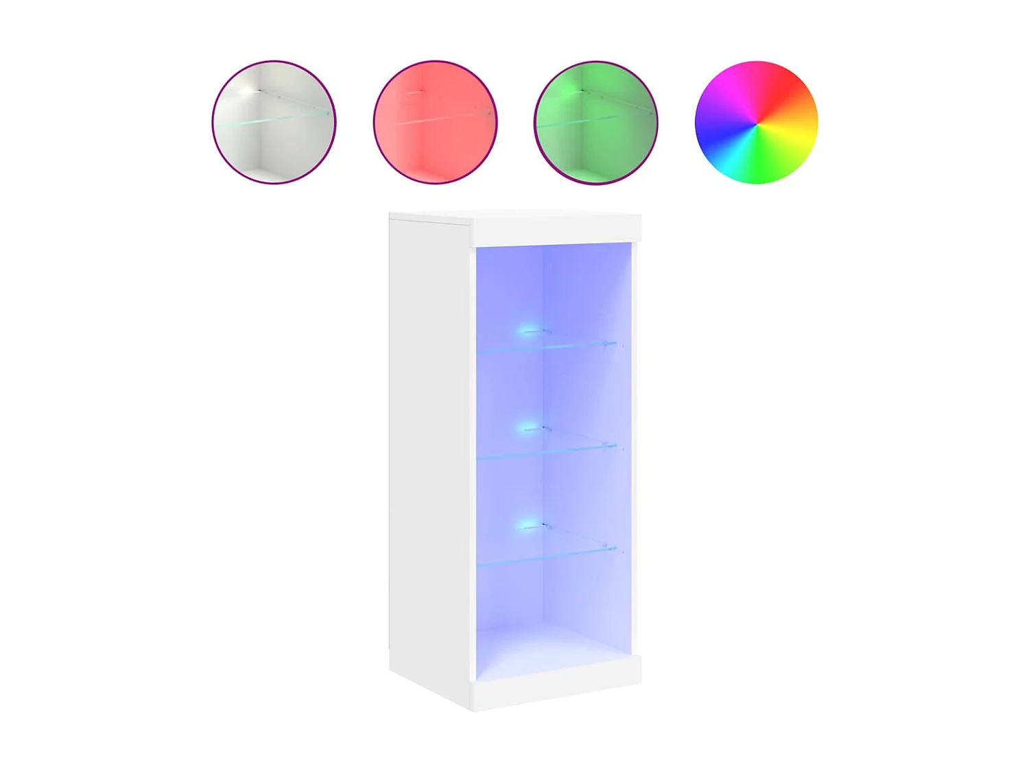 Credenza con luci LED bianche 41x37x100 cm