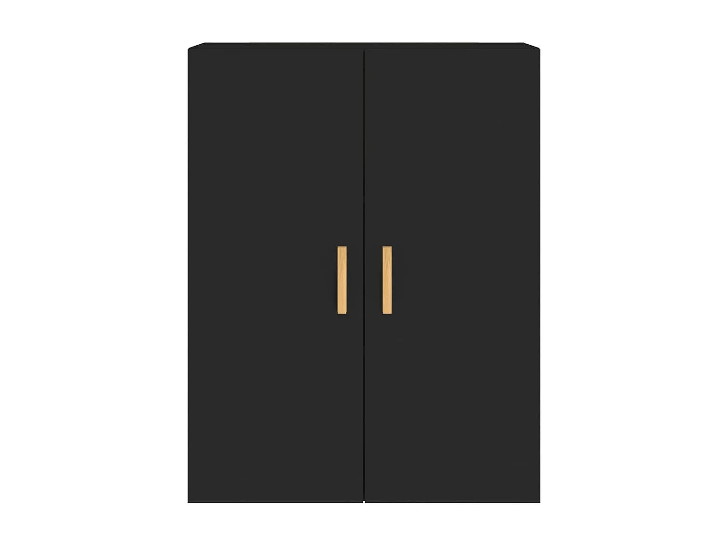 Armoires murales 2 pcs noir bois d'ingénierie