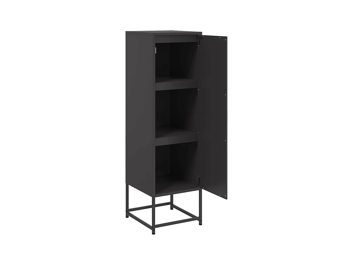 Buffet haut noir 36x39x123 cm acier