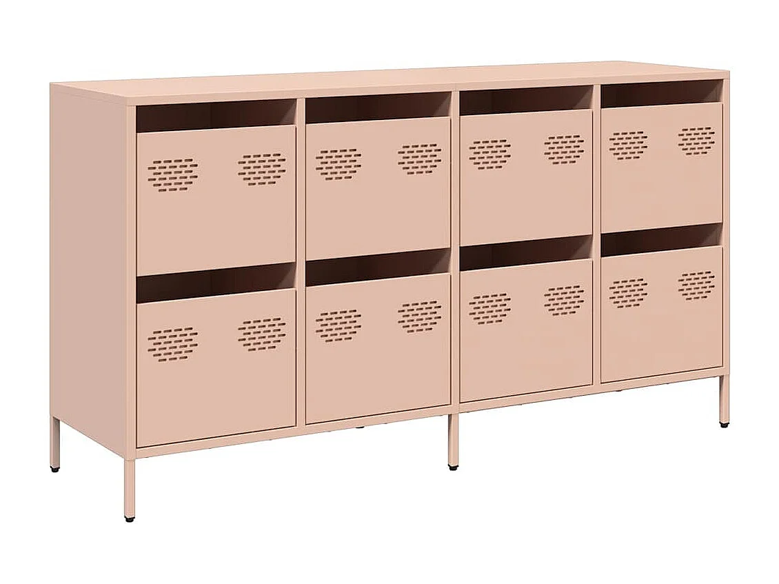 Buffet rose 135x39x73,5 cm acier laminé à froid