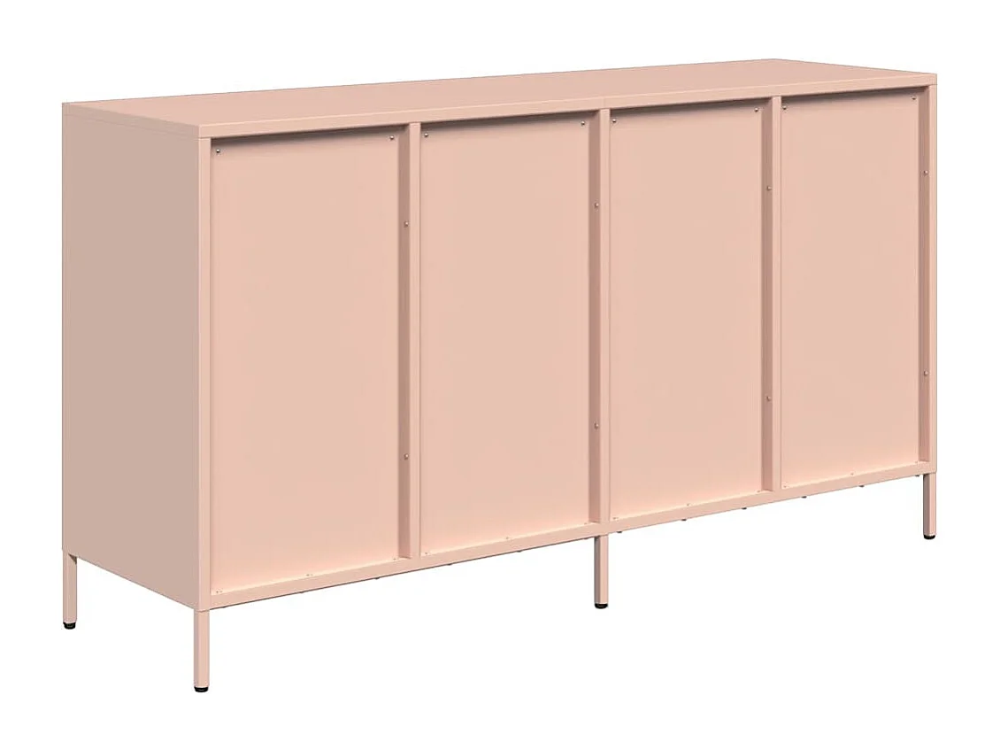 Buffet rose 135x39x73,5 cm acier laminé à froid