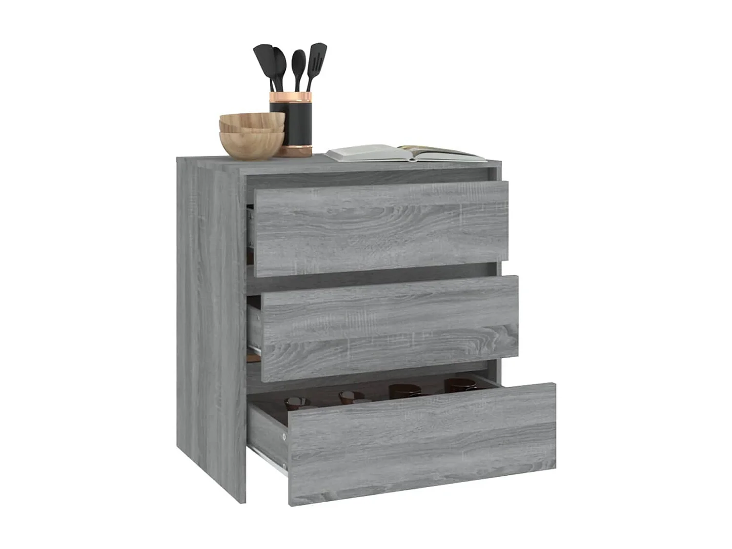 Buffet Sonoma gris 70x41x75 cm Bois d'ingénierie