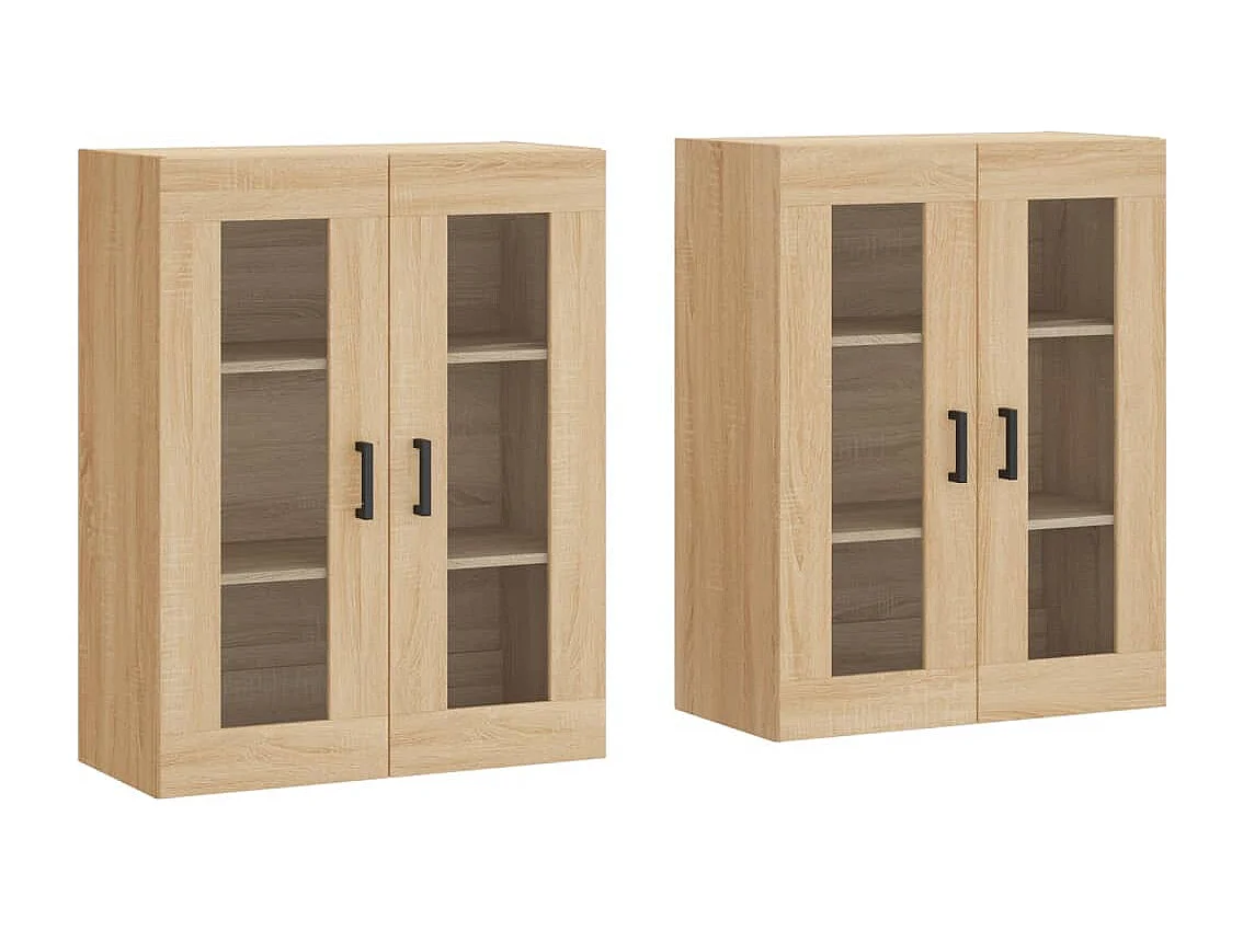Armoires murales 2 pcs chêne sonoma bois d'ingénierie