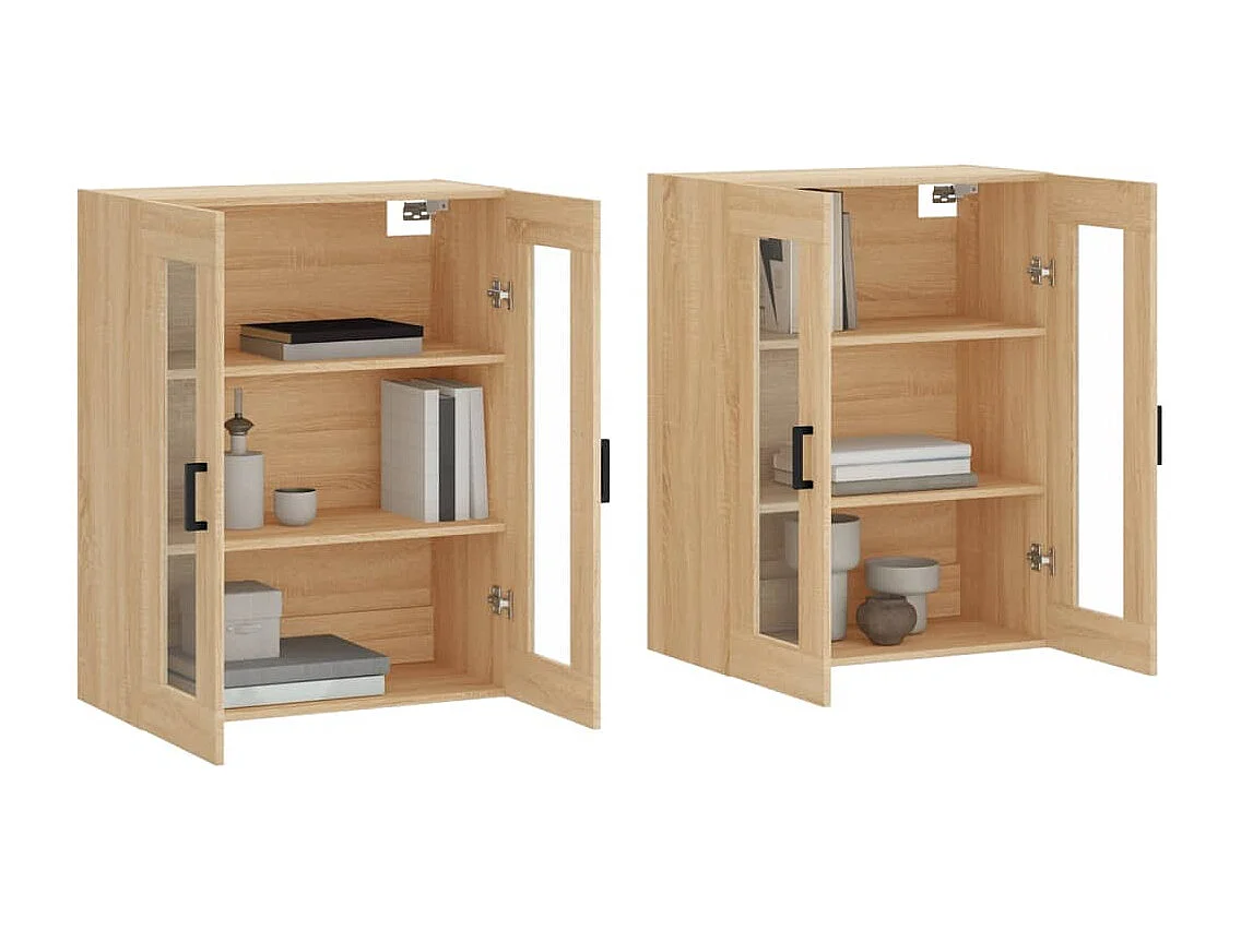 Armoires murales 2 pcs chêne sonoma bois d'ingénierie