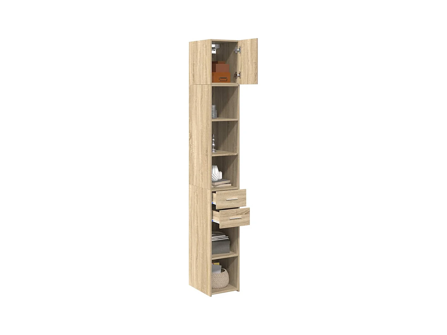 Armoire de rangement mince chêne sonoma 30x42,5x225 cm