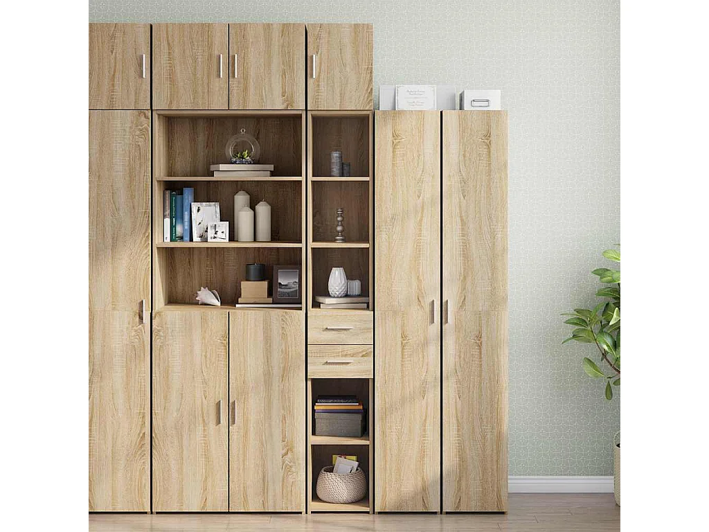 Armoire de rangement mince chêne sonoma 30x42,5x225 cm