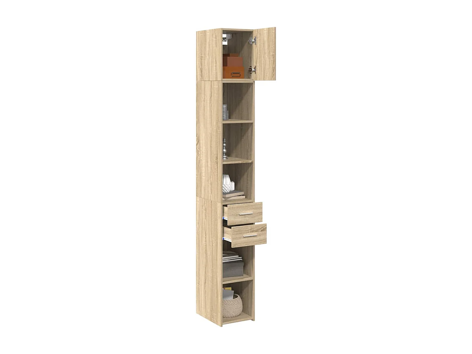 Armoire de rangement mince chêne sonoma 30x42,5x225 cm