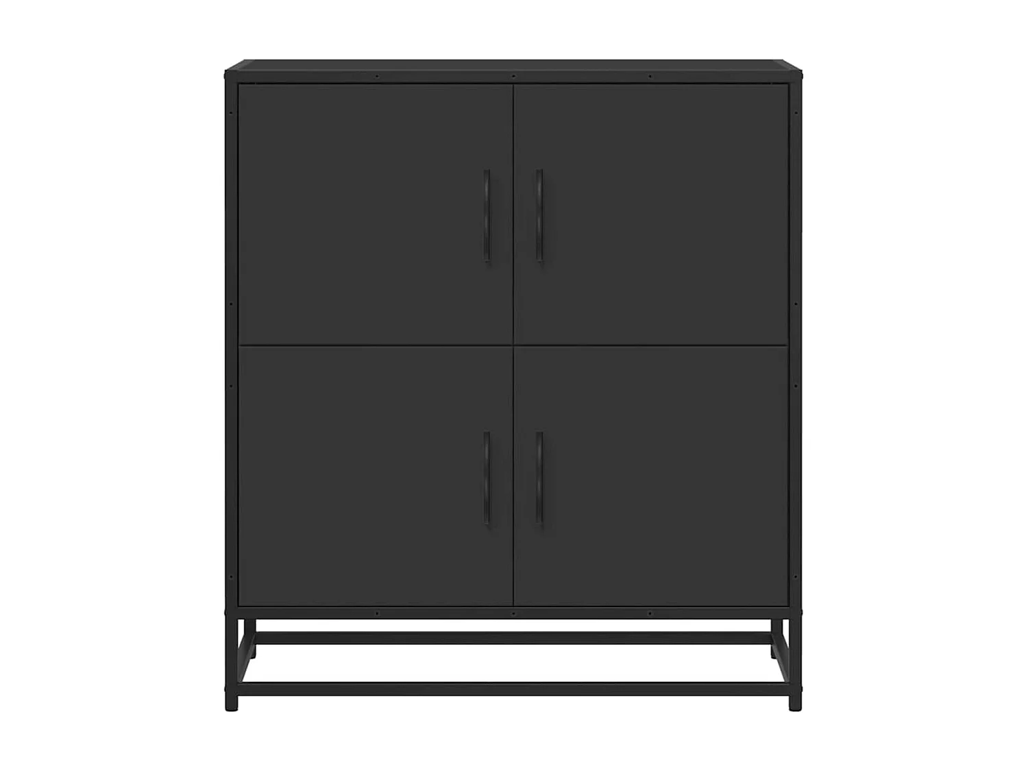 Buffet noir 68x35x76 cm bois d'ingénierie